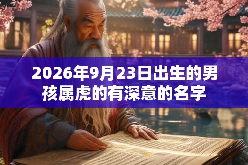 2026年9月23日出生的男孩属虎的有深意的名字 2026年9月23日出生的男孩属虎的有深意的名字