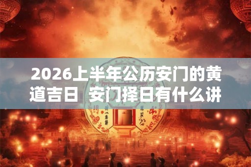 2026上半年公历安门的黄道吉日  安门择日有什么讲究