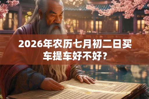 2026年农历七月初二日买车提车好不好？