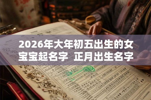 2026年大年初五出生的女宝宝起名字  正月出生名字库