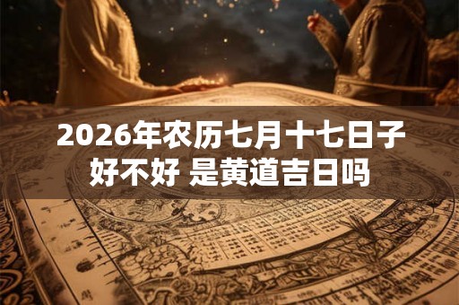 2026年农历七月十七日子好不好 是黄道吉日吗