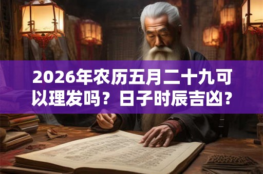 2026年农历五月二十九可以理发吗？日子时辰吉凶？