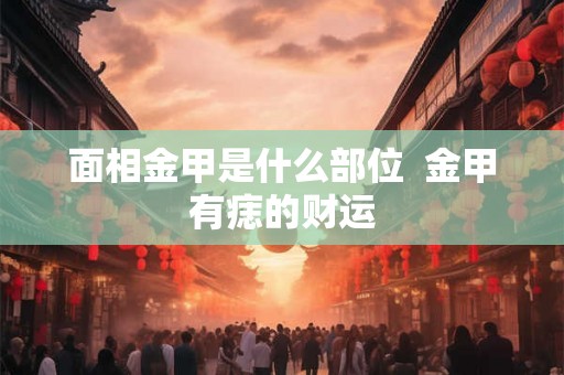 面相金甲是什么部位 金甲有痣的财运 面相金甲是什么部位 金甲有痣的财运