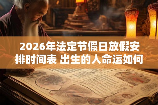 2026年法定节假日放假安排时间表 出生的人命运如何 2026年法定节假日放假安排时间表 出生的人命运如何