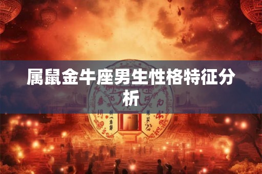属鼠金牛座男生性格特征分析