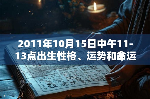 2011年10月15日中午11-13点出生性格、运势和命运