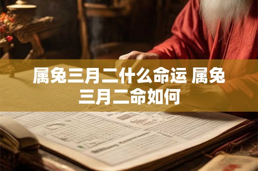 属兔三月二什么命运 属兔三月二命如何