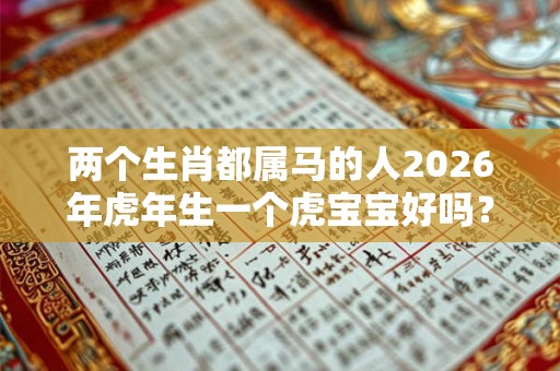 两个生肖都属马的人2026年虎年生一个虎宝宝好吗？