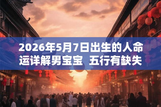 2026年5月7日出生的人命运详解男宝宝 五行有缺失吗 2026年5月7日出生的人命运详解男宝宝 五行有缺失吗