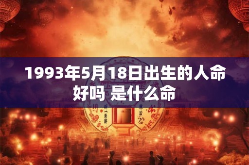 1993年5月18日出生的人命好吗 是什么命