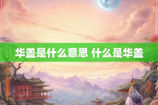 华盖是什么意思 什么是华盖