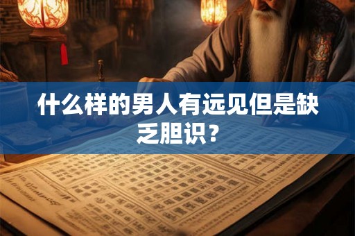 什么样的男人有远见但是缺乏胆识？