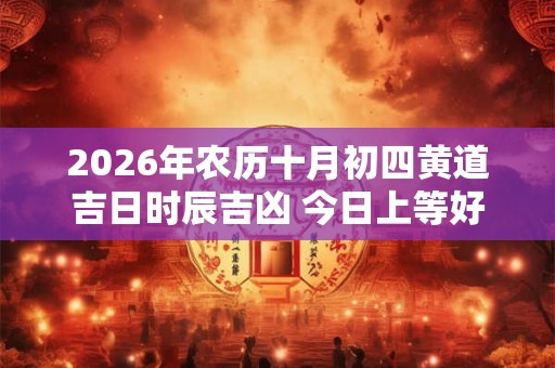 2026年农历十月初四黄道吉日时辰吉凶 今日上等好时辰查询 2026年农历十月初四黄道吉日时辰吉凶 今日上等好时辰查询