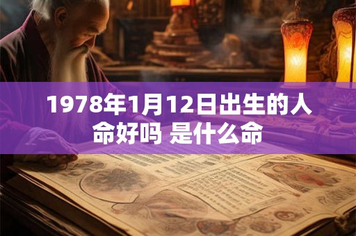1978年1月12日出生的人命好吗 是什么命