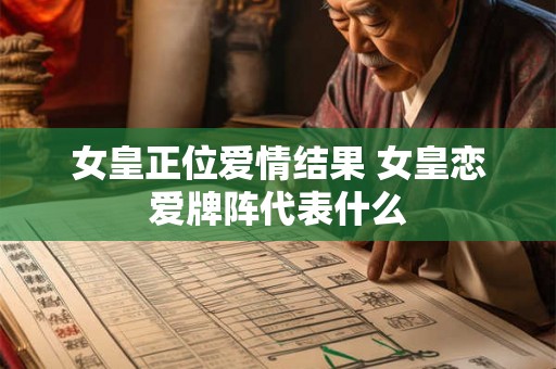 女皇正位爱情结果 女皇恋爱牌阵代表什么