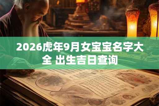 2026虎年9月女宝宝名字大全 出生吉日查询