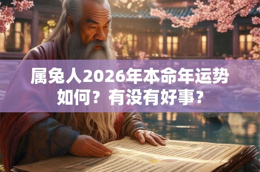 属兔人2026年本命年运势如何？有没有好事？