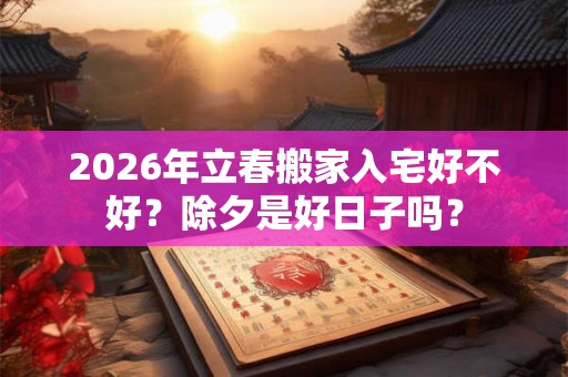 2026年立春搬家入宅好不好？除夕是好日子吗？