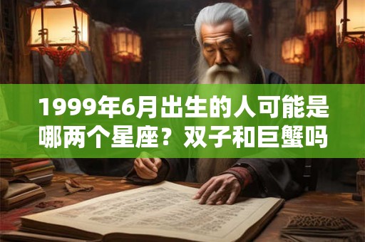 1999年6月出生的人可能是哪两个星座？双子和巨蟹吗？