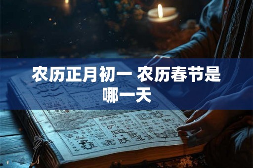 农历正月初一 农历春节是哪一天