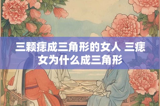三颗痣成三角形的女人 三痣女为什么成三角形