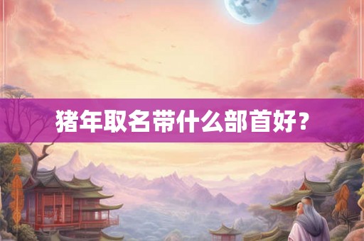 猪年取名带什么部首好? 猪年取名带什么部首好?