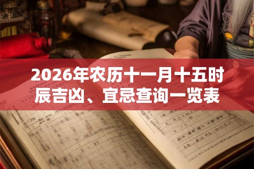 2026年农历十一月十五时辰吉凶、宜忌查询一览表 2026年农历十一月十五时辰吉凶、宜忌查询一览表