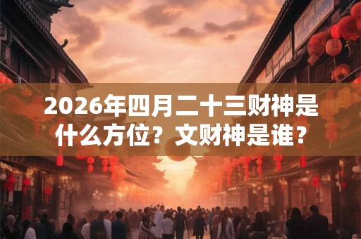 2026年四月二十三财神是什么方位？文财神是谁？