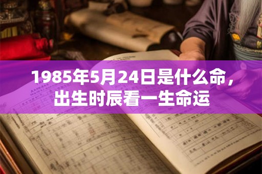 1985年5月24日是什么命，出生时辰看一生命运
