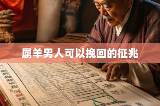 属羊男人可以挽回的征兆 属羊男人可以挽回的征兆