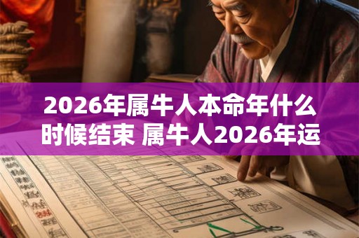 2026年属牛人本命年什么时候结束 属牛人2026年运气如何