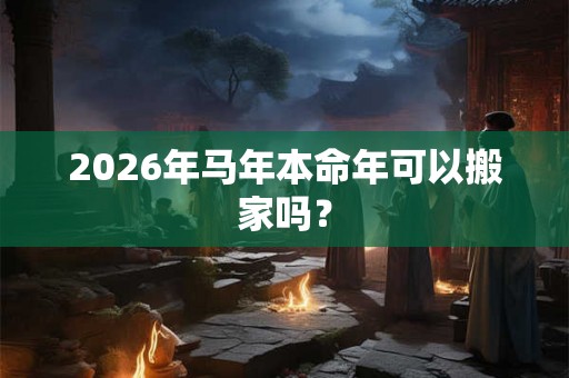 2026年马年本命年可以搬家吗？