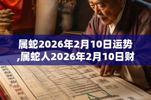 属蛇2026年2月10日运势,属蛇人2026年2月10日财运,生肖蛇2026年2月10日运势