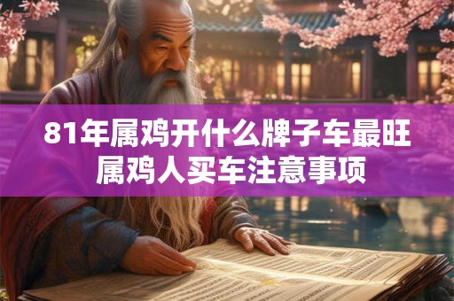 81年属鸡开什么牌子车最旺 属鸡人买车注意事项 81年属鸡开什么牌子车最旺 属鸡人买车注意事项