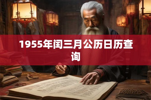 1955年闰三月公历日历查询