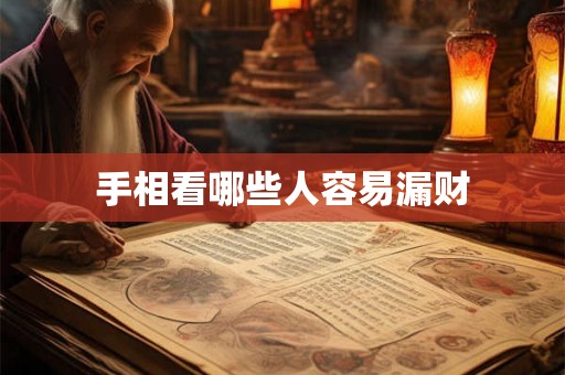 手相看哪些人容易漏财