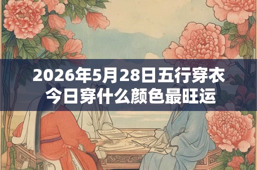 2026年5月28日五行穿衣 今日穿什么颜色最旺运 2026年5月28日五行穿衣 今日穿什么颜色最旺运