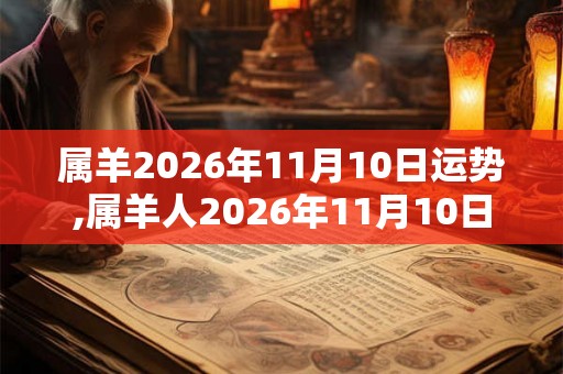 属羊2026年11月10日运势,属羊人2026年11月10日财运,生肖羊2026年11月10日运势
