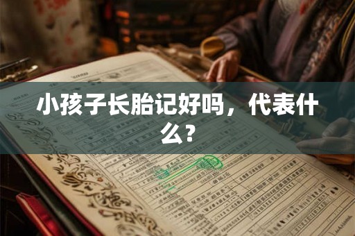 小孩子长胎记好吗，代表什么？