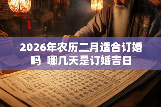2026年农历二月适合订婚吗  哪几天是订婚吉日