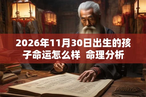 2026年11月30日出生的孩子命运怎么样  命理分析