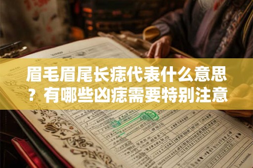 眉毛眉尾长痣代表什么意思？有哪些凶痣需要特别注意？