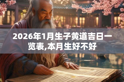 2026年1月生子黄道吉日一览表,本月生好不好