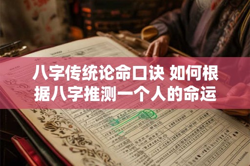 八字传统论命口诀 如何根据八字推测一个人的命运