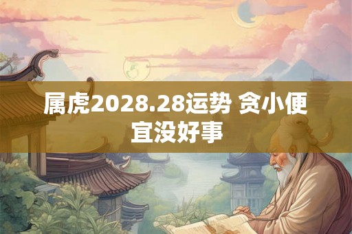 属虎2028.28运势 贪小便宜没好事