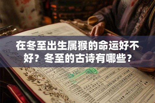 在冬至出生属猴的命运好不好？冬至的古诗有哪些？