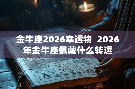 金牛座2026幸运物  2026年金牛座佩戴什么转运