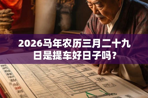 2026马年农历三月二十九日是提车好日子吗？