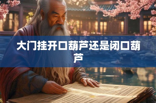 大门挂开口葫芦还是闭口葫芦