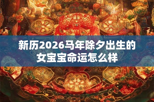 新历2026马年除夕出生的女宝宝命运怎么样